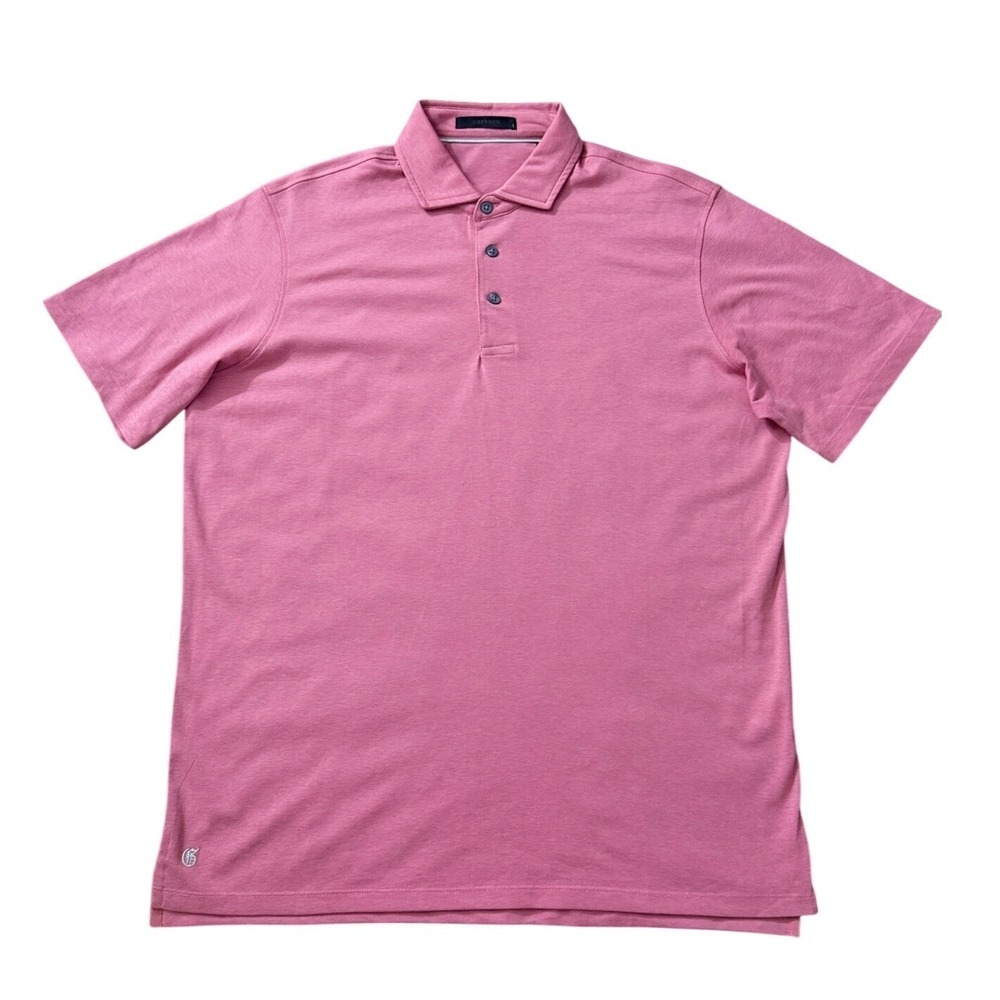 Greyson Men Pink brrr Performance Golf Polo Shirt Short Sleeve Size Large mm02